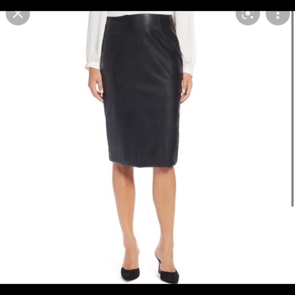Halogen Faux Leather Skirt